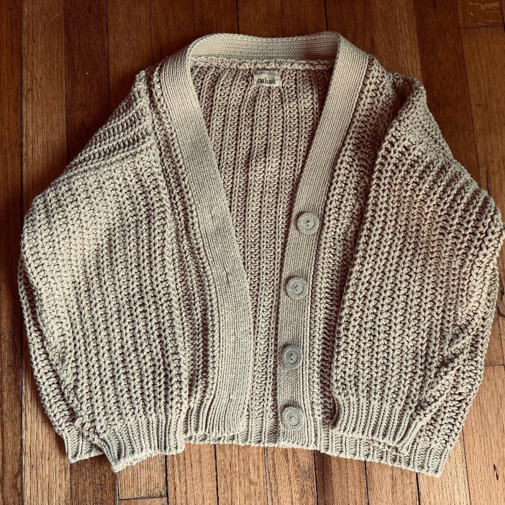 Babaa no.18 cotton sweater size small in Clay Pot